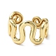 Rack Plating Brass Twist Wave Open Cuff Rings for Women(RJEW-Q777-07G)-2