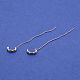 Rhodium Plated 925 Sterling Silver Long Dangle Stud Earrings(EJEW-TAC0017-01)-2