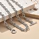 Brass Twisted Cable Chain Necklaces with OT Clasps for Men Women(NJEW-G160-11P)-1