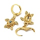 Real 18K Gold Plated Brass Dangle Leverback Earrings(EJEW-A033-26G)-2