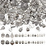 DIY Jewelry Making Findings Kits, including Alloy Cord Ends & Lobster Claw Clasps, Iron Open Jump Rings, Antique Silver(DIY-ME0001-36)