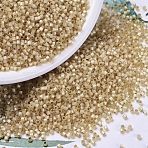 MIYUKI Delica Beads, Cylinder, Japanese Seed Beads, 11/0, (DB0621) Dyed Light Apricot Silver Lined Alabaster, 1.3x1.6mm, Hole: 0.8mm, about 10000pcs/bag, 50g/bag(SEED-X0054-DB0621)