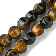 Natural Tiger Eye Beads Strands, Faceted, Round, 10mm, Hole: 1.3mm, about 40pcs/strand, 16.14~16.22''(41~41.2cm)(G-H023-A12-01)