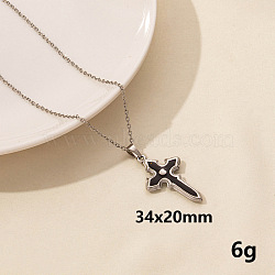 Stainless Steel Cross Pendant Necklace, Fashion Jewelry for Women(AR4885-1)