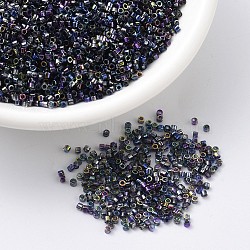 MIYUKI Delica Beads, Cylinder, Japanese Seed Beads, 11/0, (DB2206) Magic Blue, 1.3x1.6mm, Hole: 0.8mm, about 20000pcs/bag, 100g/bag(SEED-J020-DB2206)