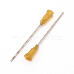 Plastic Fluid Precision Blunt Needle Dispense Tips, with 304 Stainless Steel Pin, Goldenrod, 6.75x0.77cm, Inner Diameter: 0.42cm, Pin: 1.5mm(TOOL-WH0140-19D)