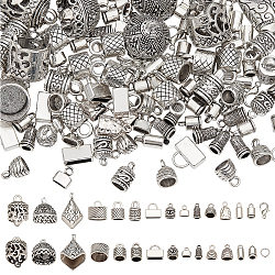 DIY Jewelry Making Findings Kits, including Alloy Cord Ends & Lobster Claw Clasps, Iron Open Jump Rings, Antique Silver(DIY-ME0001-36)