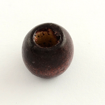 Dyed Natural Wood Beads, Barrel, Lead Free, Brown, 16x16~17mm, Hole: 8mm