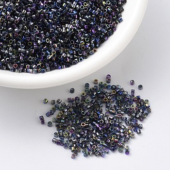 MIYUKI Delica Beads, Cylinder, Japanese Seed Beads, 11/0, (DB2206) Magic Blue, 1.3x1.6mm, Hole: 0.8mm, about 20000pcs/bag, 100g/bag