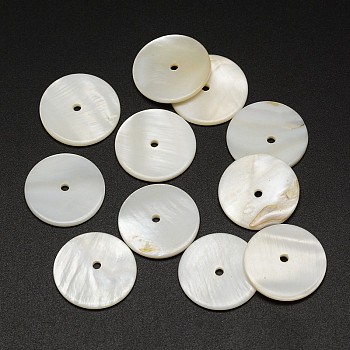 Dyed Natural Shell Beads, Disc/Flat Round, Heishi Beads, Seashell Color, 20x2mm, Hole: 2mm