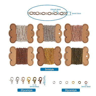 Craftdady kits de bijoux en chaîne en laiton bricolage(DIY-CD0001-08)-8