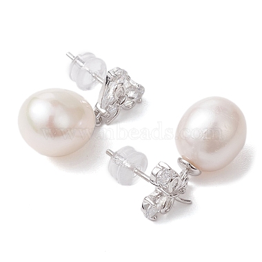 Natural Pearl Ear Studs(EJEW-P286-51P)-3