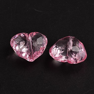 29mm Pink Heart Acrylic Beads
