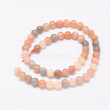 Round Natural Multi-Moonstone Beads Strands(G-D767-6mm)-2