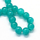 Chapelets de perles rondes en verre imitation jade peint(X-DGLA-Q021-6mm-07)-2
