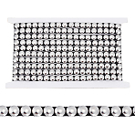 1 Card 201 Stainless Steel Nailhead Trim, Hot Fix Metal Iron-on Convex Dome Nailhead Trim, Black, 3/8x1/8 inch(10x3.5mm), 4 yards/card(OCOR-GA0001-59B)