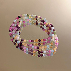 Nautral Tourmaline Round Beads Wrap Bracelets, Stretch Bracelets, Bead: 4.5mm, Inner Diameter: 1-5/8 inch(4.1cm)(BJEW-WH0011-111)
