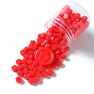 Paw Print Sealing Wax Particles, for Retro Seal Stamp, Red, 9.5x8.5x6mm(SCRA-PW0012-02A-02)