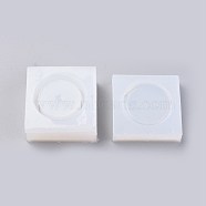 Food Grade Silicone Storage Box Molds, Resin Casting Molds, For UV Resin, Epoxy Resin Jewelry Making, White, 39x39x9~18mm, Inner: 28mm, 2pcs/set(DIY-WH0138-05)