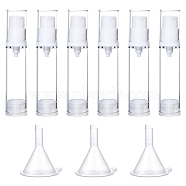 6Pcs Plastic Sample Perfume Spray Bottles, Travel Fine Mist Atomizer, Refillable Bottle, with 3Pcs Funnel Hopper, Clear, 1.85x9.4cm, Capacity: 10ml(0.34fl. oz)(AJEW-GL0002-29)