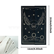 Paper Magic Notebook, Magnetic Buckle Notepad, Travel Diary Journal, Rectangle, Wing, 170x110x20mm(AJEW-C010-39A)