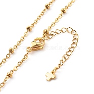 304 Stainless Steel Satellite Chains Necklace, Golden, 18-1/8(46cm), 3mm(NJEW-JN03594-02)