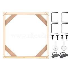 DIY Solid Wood Canvas Frame Kit, Wooden Art Frames, for Oil Painting & Wall Art, with Wood Stretcher Bars, Black, 302x23x11.5mm(DIY-BC0003-11B)