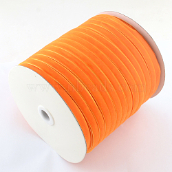 1/8 inch Single Face Velvet Ribbon, Orange, 1/8 inch(3.2mm), about 200yards/roll(182.88m/roll)(OCOR-R019-3.2mm-035)