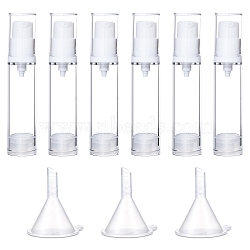 6Pcs Plastic Sample Perfume Spray Bottles, Travel Fine Mist Atomizer, Refillable Bottle, with 3Pcs Funnel Hopper, Clear, 1.85x9.4cm, Capacity: 10ml(0.34fl. oz)(AJEW-GL0002-29)