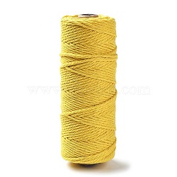 Cotton String Threads, for DIY Crafts, Gift Wrapping and Jewelry Making, Orange, 3mm, about 109.36 Yards(100m)/Roll(OCOR-F014-01O)