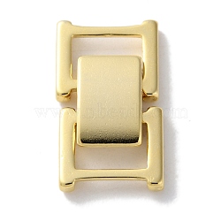 Brass Watch Band Clasps, Cadmium Free & Lead Free, Rectangle, Real 24K Gold Plated, 17.5x10.5x4mm(KK-F880-21C-G)