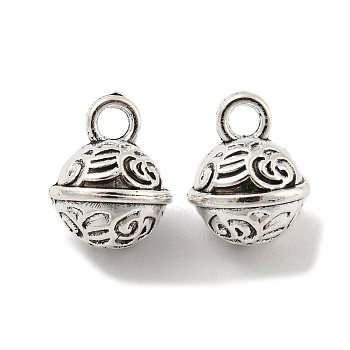 Tibetan Style Alloy Charms, Cadmium Free & Lead Free, Bell, Antique Silver, 19x9.5mm, Hole: 2mm, about 467Pcs/1000G