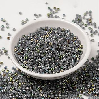 MIYUKI Round Rocailles Beads, Japanese Seed Beads, (RR4557) Vitrail Matte, 8/0, 3mm, Hole: 1mm, about 422~455pcs/10g