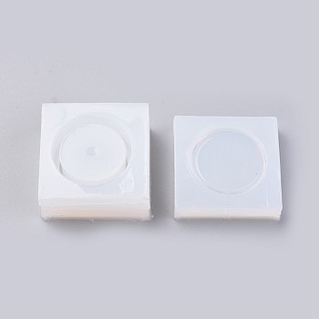 Food Grade Silicone Storage Box Molds, Resin Casting Molds, For UV Resin, Epoxy Resin Jewelry Making, White, 39x39x9~18mm, Inner: 28mm, 2pcs/set