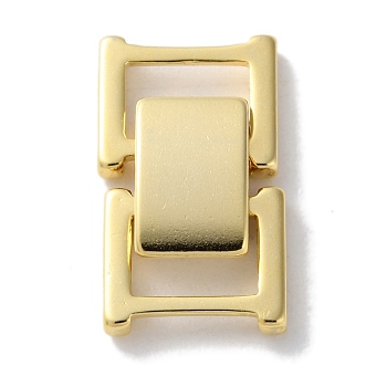 Brass Watch Band Clasps, Cadmium Free & Lead Free, Rectangle, Real 24K Gold Plated, 17.5x10.5x4mm