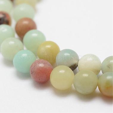 Brins de perles d'amazonite de fleurs naturelles(G-F415-6mm)-3