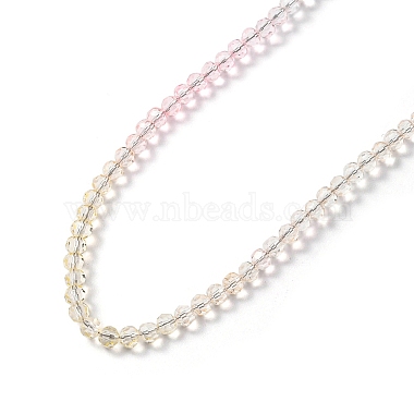 Collier de perles rondes en verre bling pour femme(NJEW-PH01490-01)-2