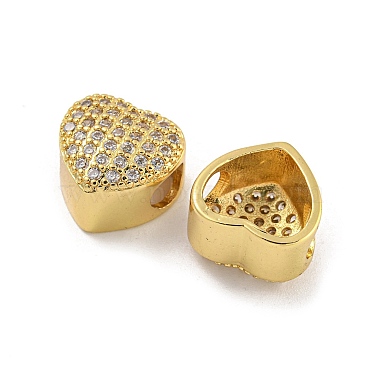 Rack Plating Brass Micro Pave Cubic Zirconia European Beads(KK-G513-43G)-2