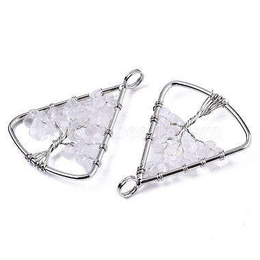 Natural Quartz Crystal Big Pendants(G-T133-P03J)-2