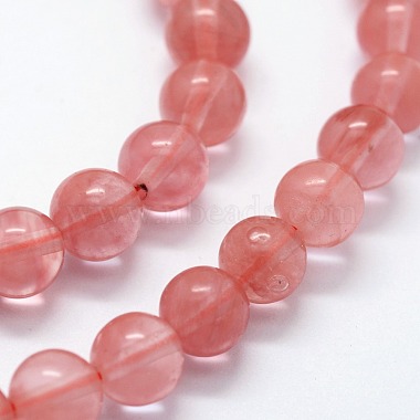 Cherry Quartz Glass Beads Strands(X-G-I199-28-6mm)-3