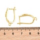 Brass Micro Pave Cubic Zirconia Hoop Earring Findings(CU-CBAB5B4-04G)-3