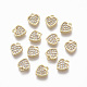 Brass Micro Pave Clear Cubic Zirconia Charms(KK-R134-011-NF)-1