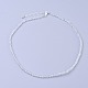 Natural White Topaz Beaded Necklaces(NJEW-K114-B-A09)-1