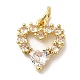 Brass Micro Pave Cubic Zirconia Pendants(KK-C072-41G)-1