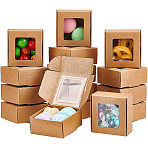 Kraft Paper Box, Square, BurlyWood, 65x65x30mm(CON-WH0032-E01)