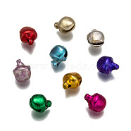 Aluminum Bell Charms, Mixed Color, 7~8x6x5mm, Hole: 1mm(FIND-Q039-01C)