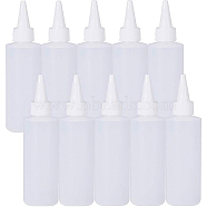 Plastic Glue Bottles, White, 12.8x4.5cm, Capacity: 150ml, 10pcs/set(DIY-BC0009-12)