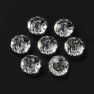 Glass Imitation Austrian Crystal Beads, Faceted, Rondelle, Clear, 8x5~5.5mm, Hole: 1.2~1.5mm(GLAA-D015-01A-02)