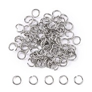 304 Stainless Steel Jump Rings, Open Jump Rings, Stainless Steel, 18 Gauge, 7x1mm, Inner Diameter: 5mm(STAS-R049-7x1mm)