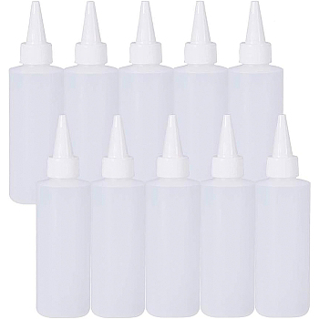 Plastic Glue Bottles, White, 12.8x4.5cm, Capacity: 150ml, 10pcs/set